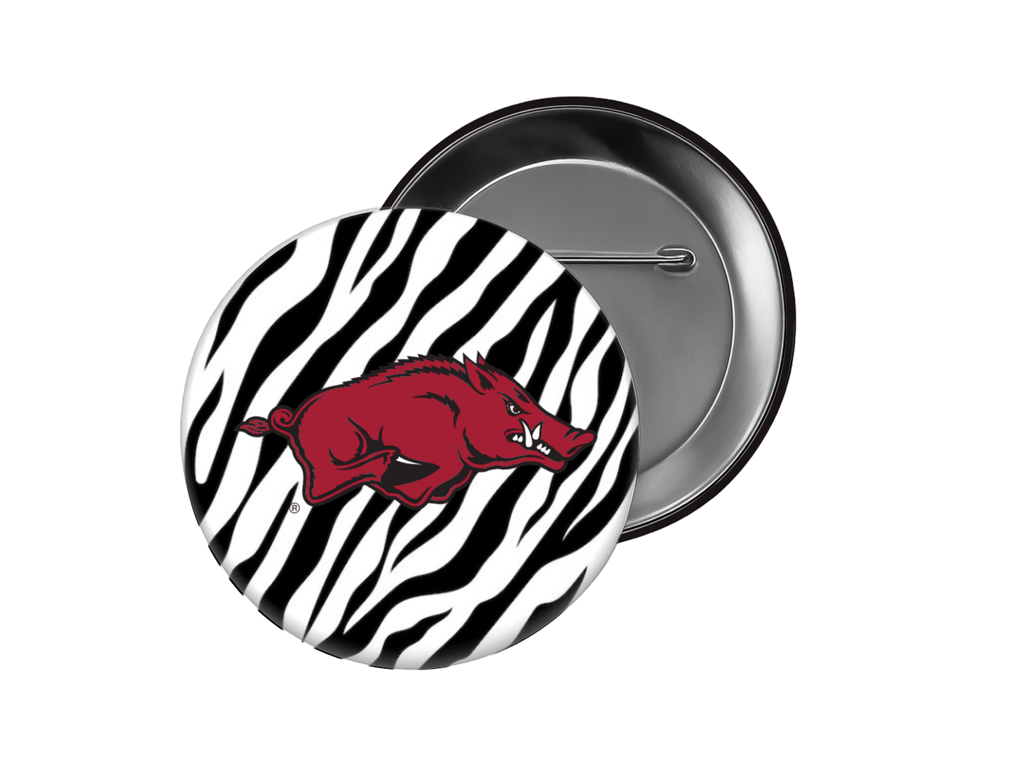 University of Arkansas - Zebra Hog Button