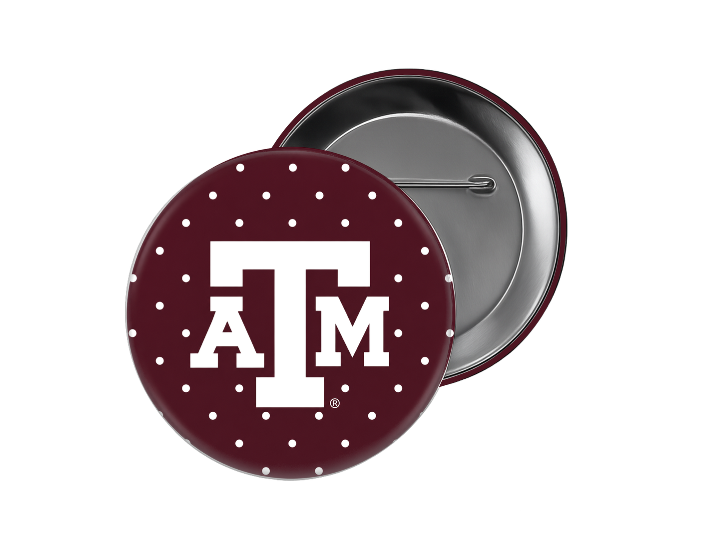 Texas A&M - Mini Polka Dot ATM Button