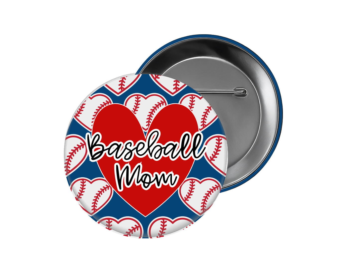 Baseball Button – Baseball Mom