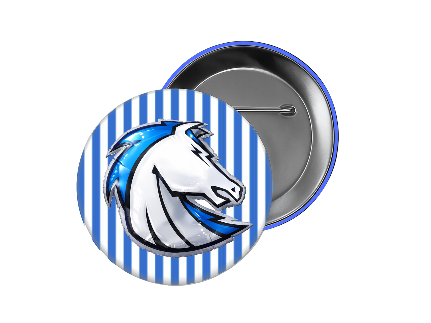 Clear Springs High School Button β Blue Stripe Charger