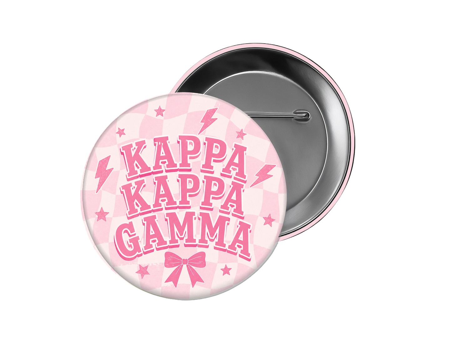 Kappa Kappa Gamma - Retro Lightning Bolt Button