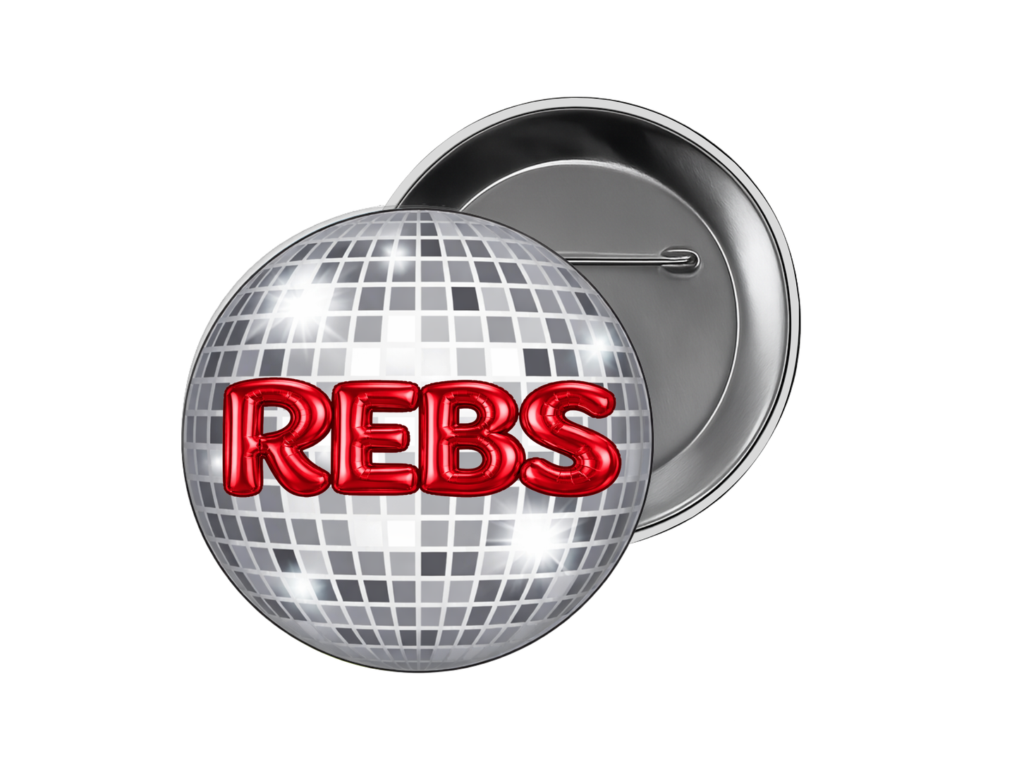 Disco REBS Button – Mascot Spirit Design (Custom Colors Available)