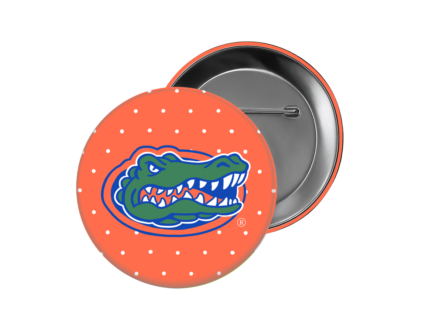 University of Florida - Orange Polka Dot Gator Button