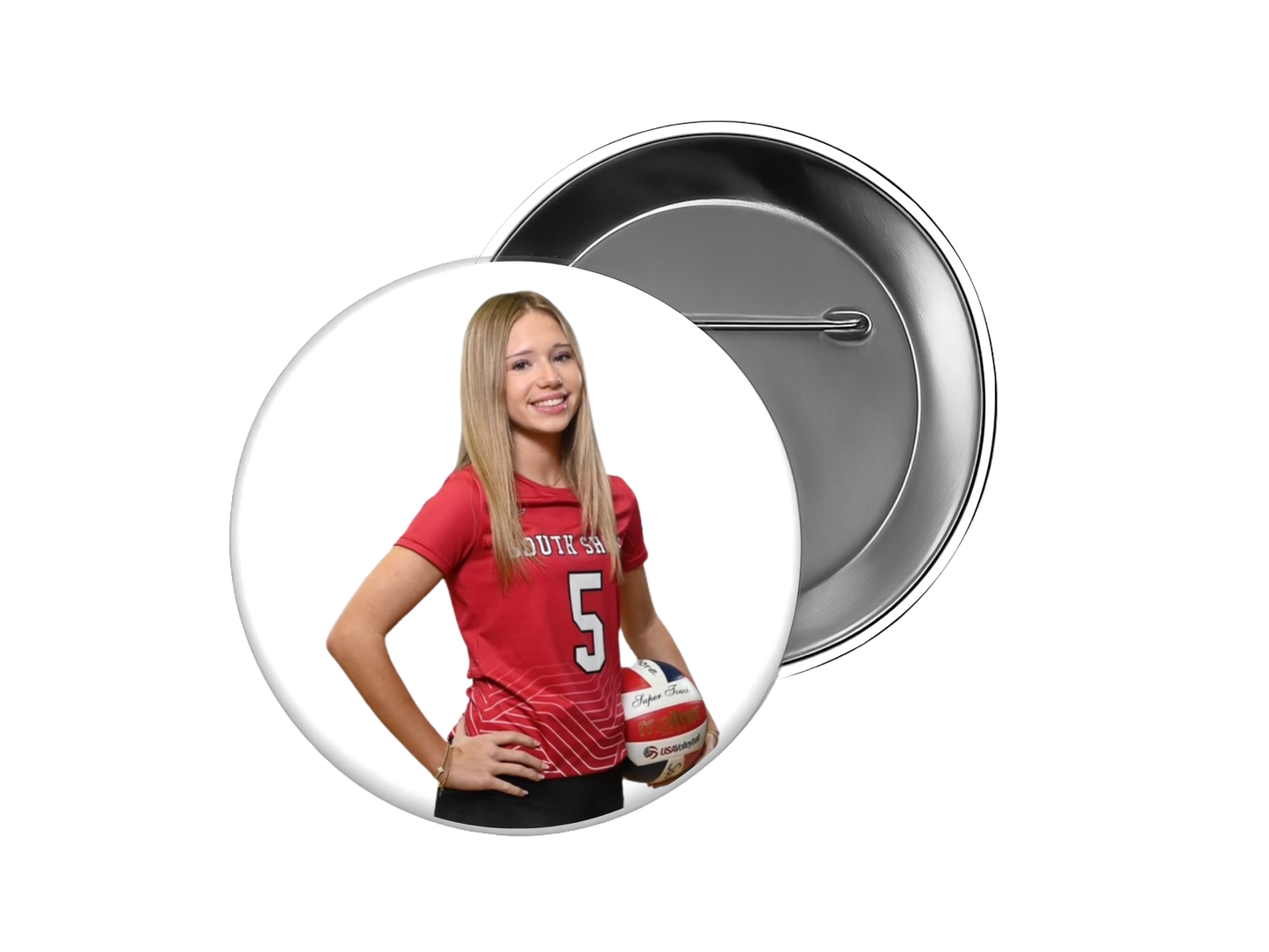 Photo Button – Photo with Name - Customizable