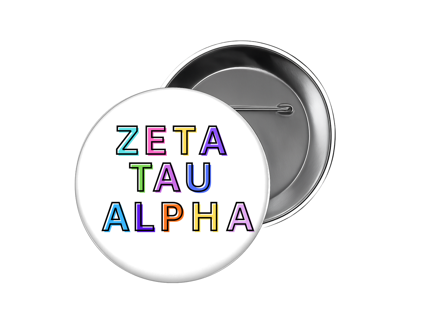 Zeta Tau Alpha - Color Pop Button