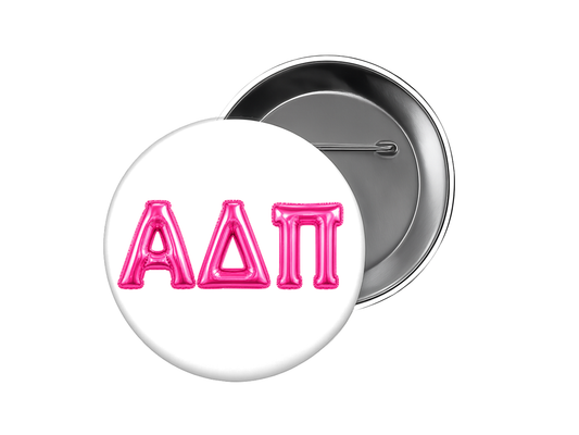 Alpha Delta Pi - Hot Pink Balloon Button