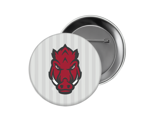 University of Arkansas - Grey Stripe Hog Button