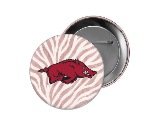 University of Arkansas - Red Zebra Razorbacks Button