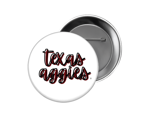 Texas A&M - Texas Aggies Script Button