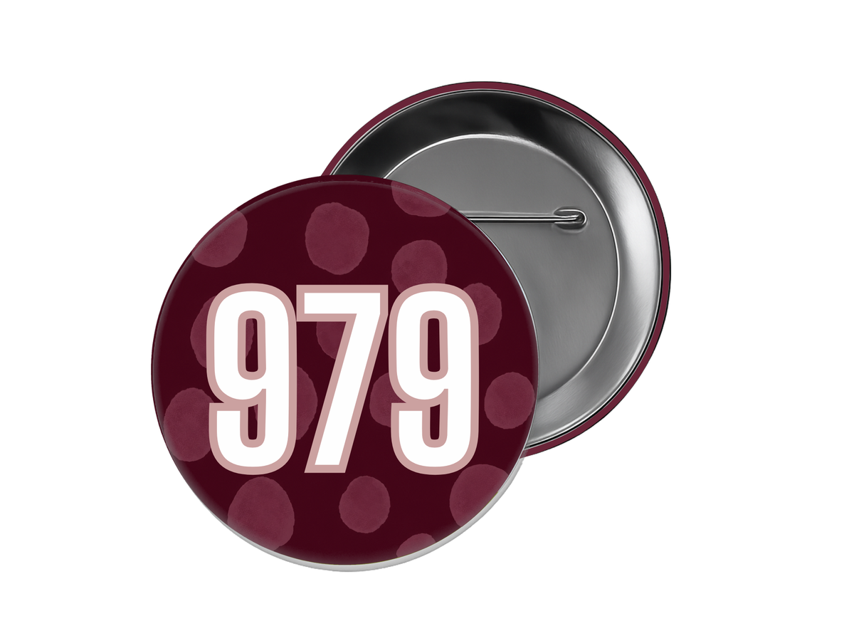 Texas A&M - Polka Dot 979 Button