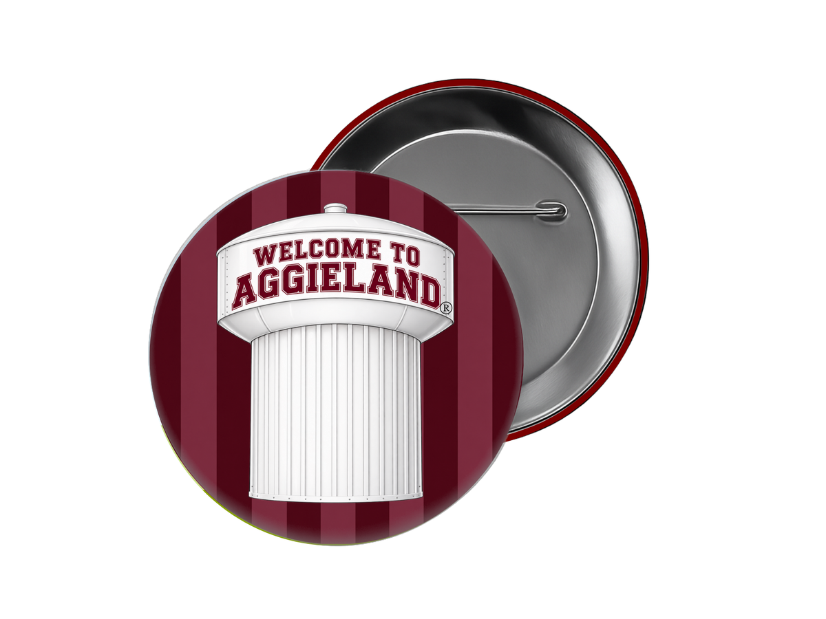 Texas A&M - Welcome to Aggieland Stripe Button