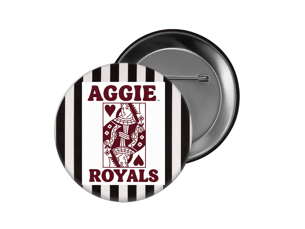 Aggie Royals Maroon Card Button