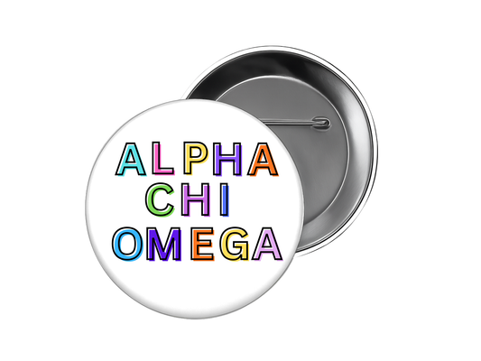 Alpha Chi Omega - Color Pop Button