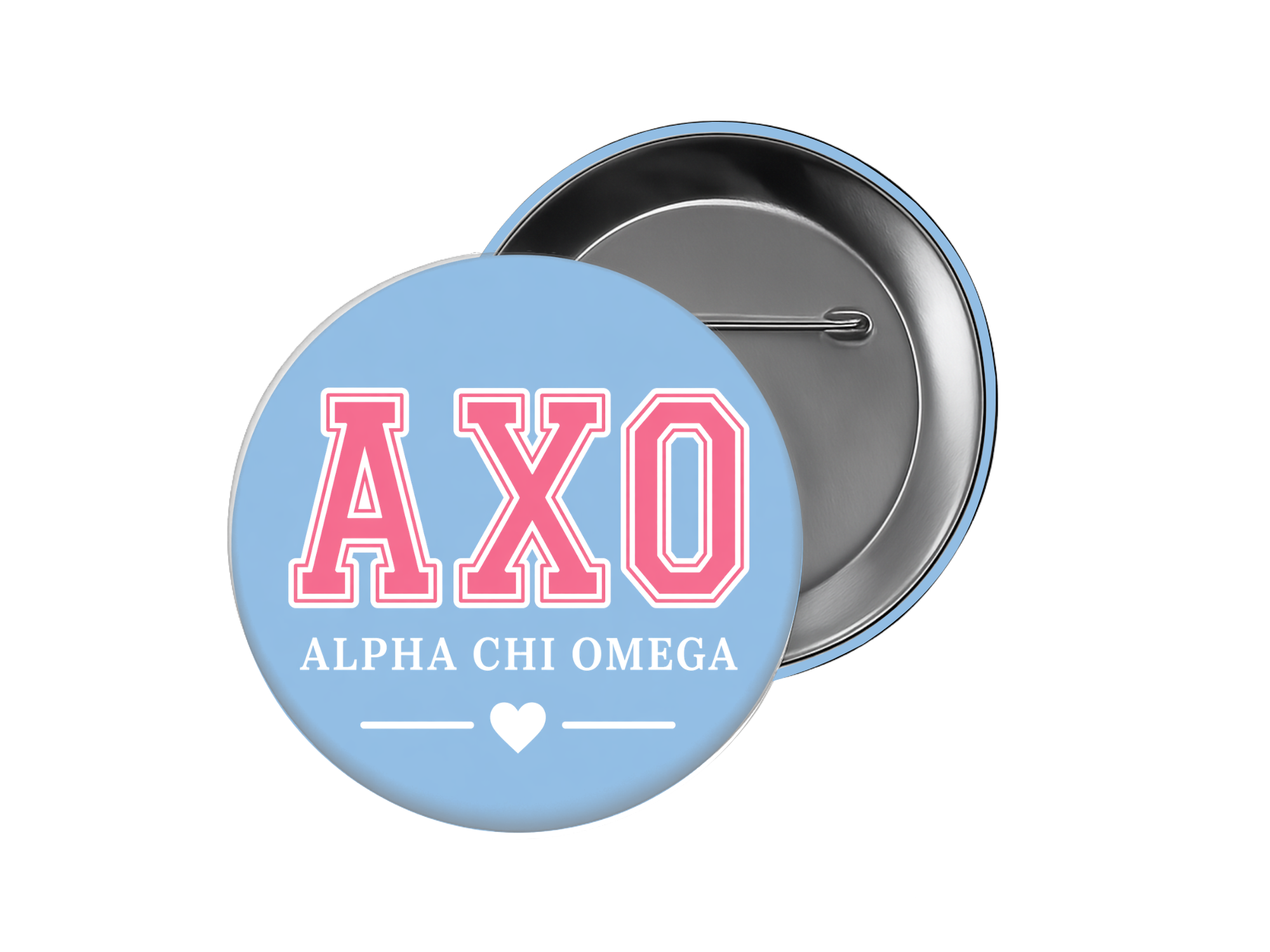 Alpha Chi Omega - Light Blue AXO Button – Twelve South Studio