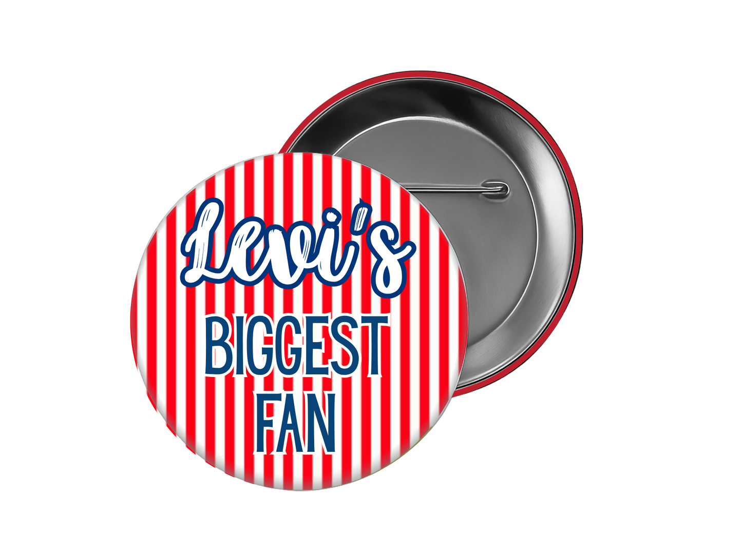Baseball Button – Name's Biggest Fan