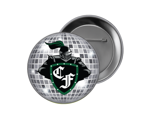 Clear Falls High School Button – Disco Ball Clear Falls Button