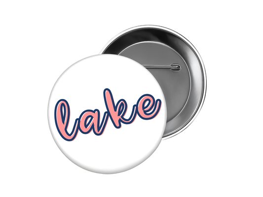 Clear Lake High School Button – Cursive Lake Button