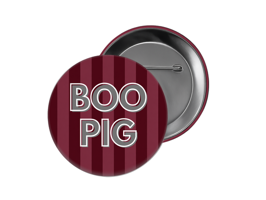 Maroon Boo Pig Button