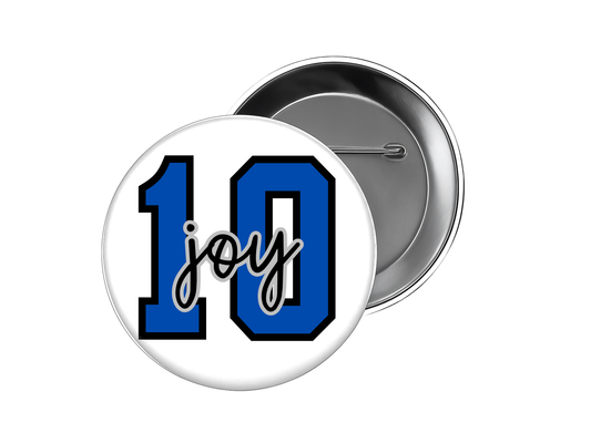 Sports Number Button – Last Name & Number