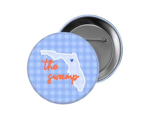 Gators Swamp Button – Mascot Spirit Design (Custom Colors Available)