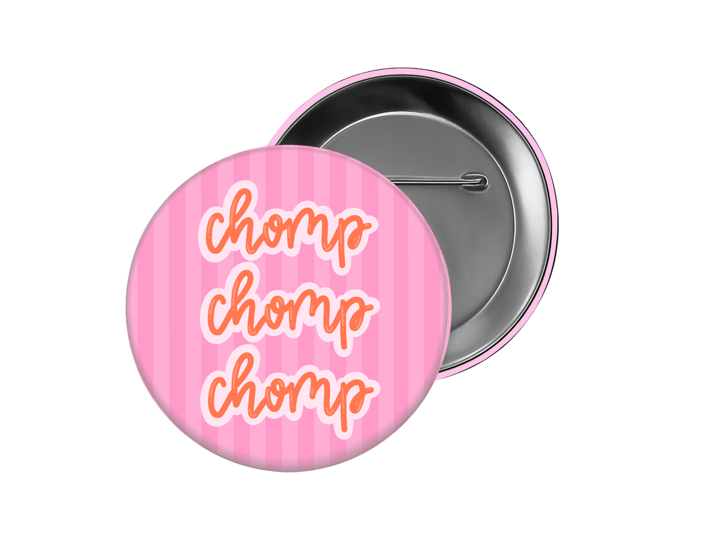 Gators Chomp Pink Button – Mascot Spirit Design (Custom Colors Available)