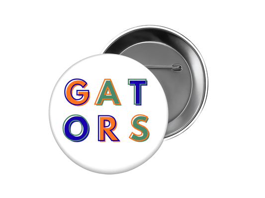GATORS Button – Mascot Spirit Design (Custom Colors Available)