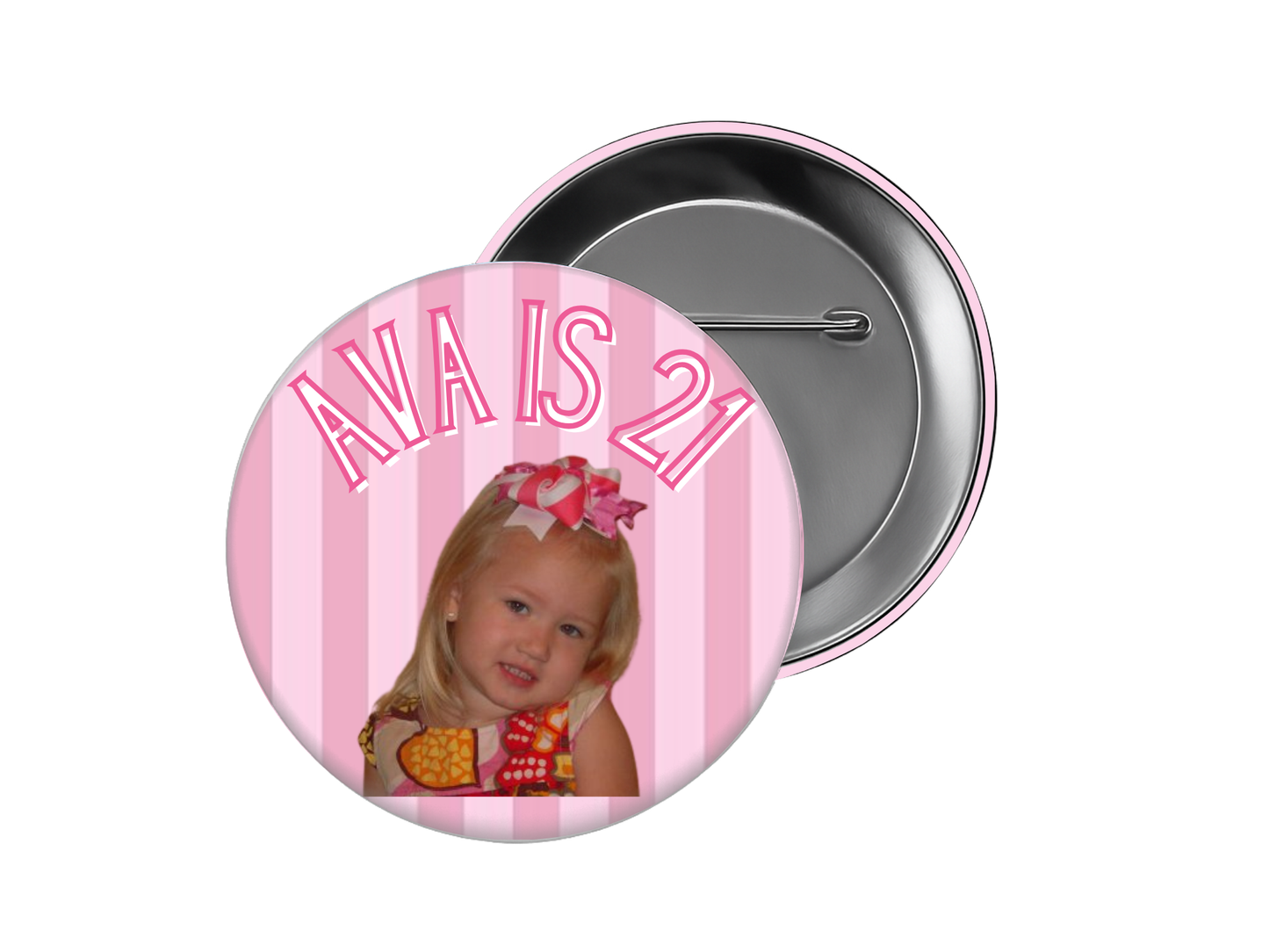 21st Birthday Photo Button
