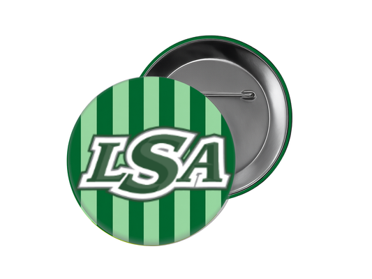 Lutheran South School Button – Green Stripe LSA Button