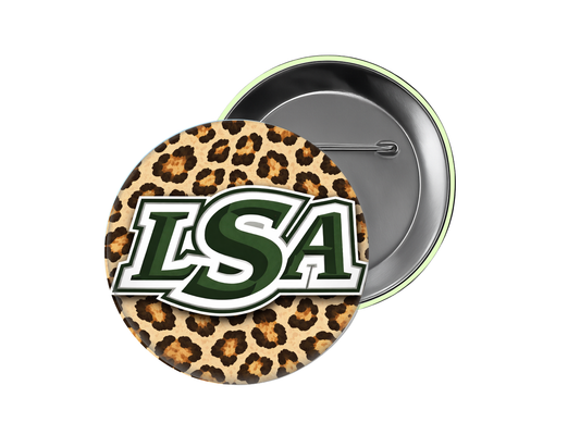 Lutheran South School Button – Leopard LSA