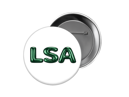 Lutheran South School Button – LSA Green Balloon