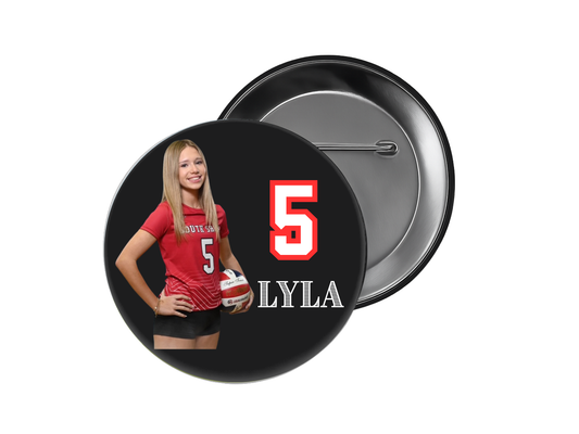 Photo Button – Photo with Name & Number