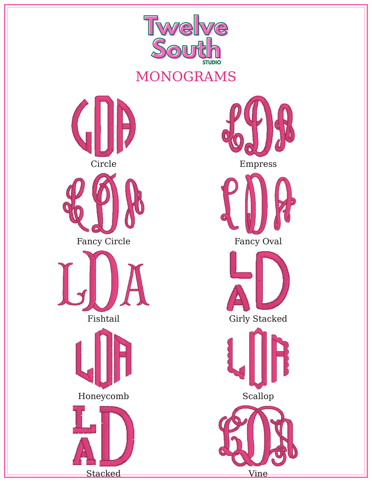 Embroidered Monogram Bouquet Sash with Monogram