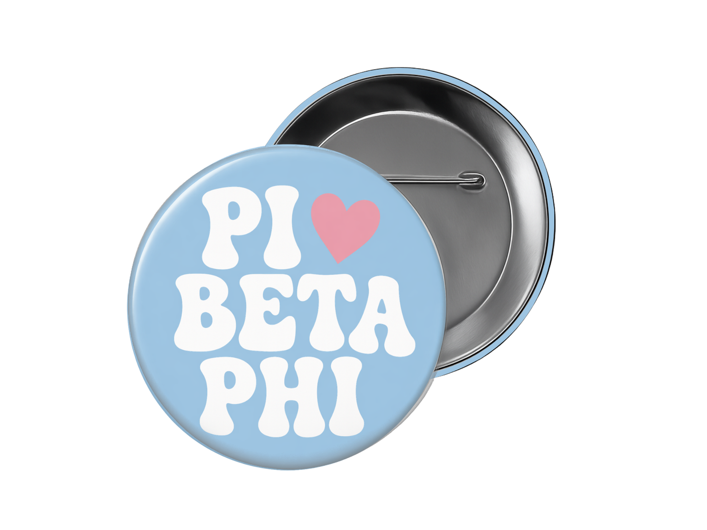 Pi Beta Phi - Light Blue Retro Button