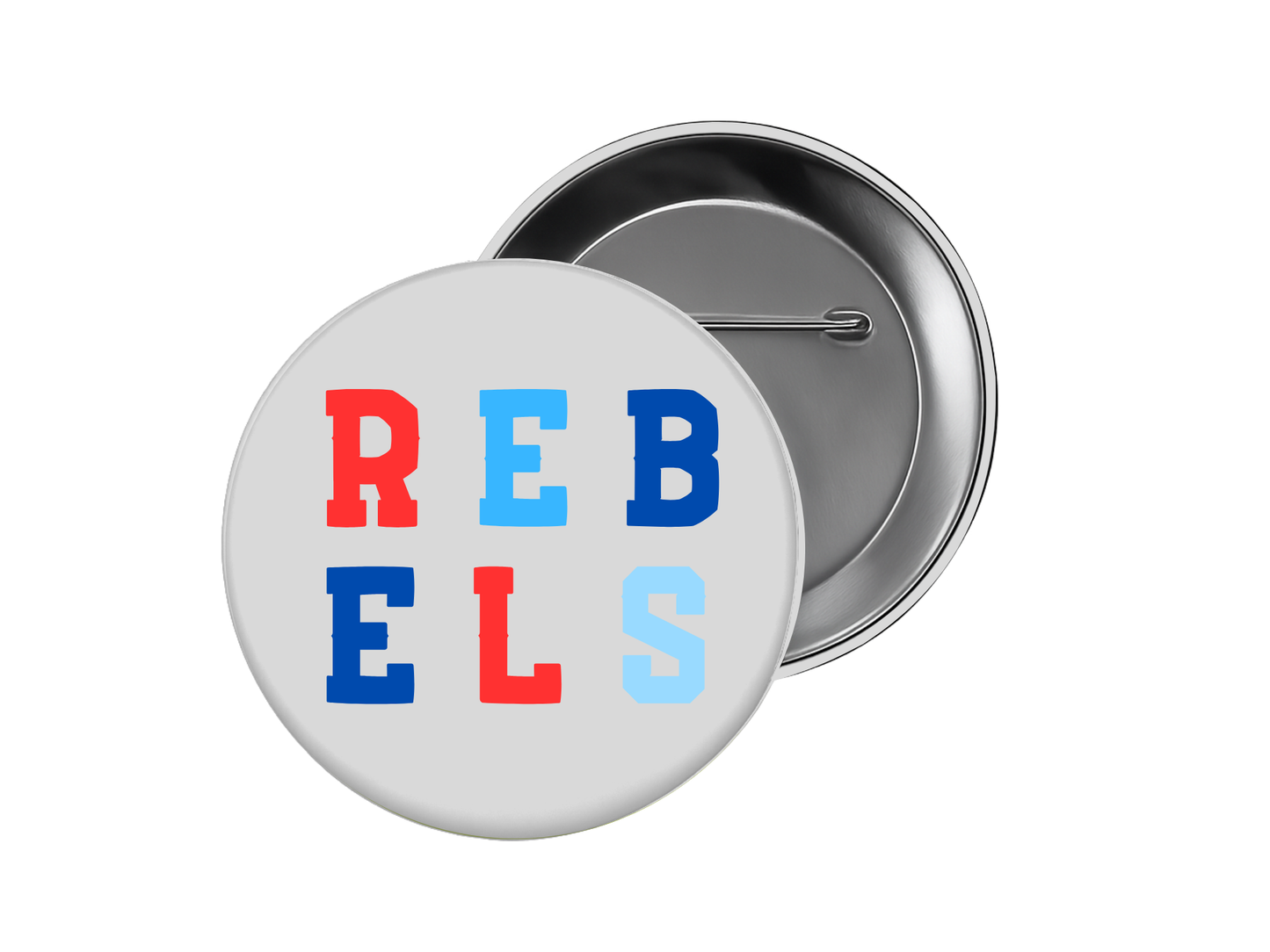 REBELS Button – Mascot Spirit Design (Custom Colors Available)