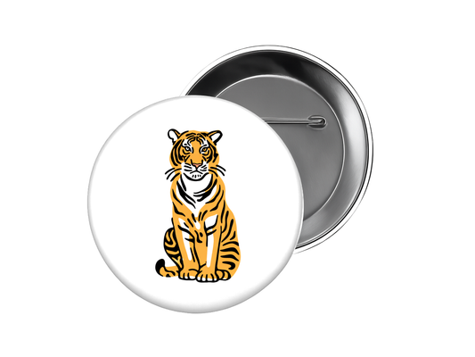 Tiger Button – Mascot Spirit Design (Custom Colors Available)