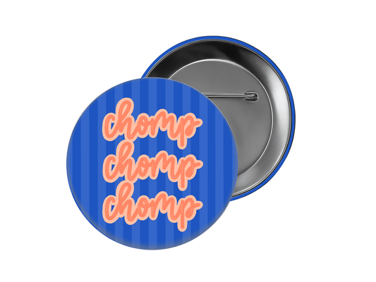 University of Florida - Blue Striped Chomp Button