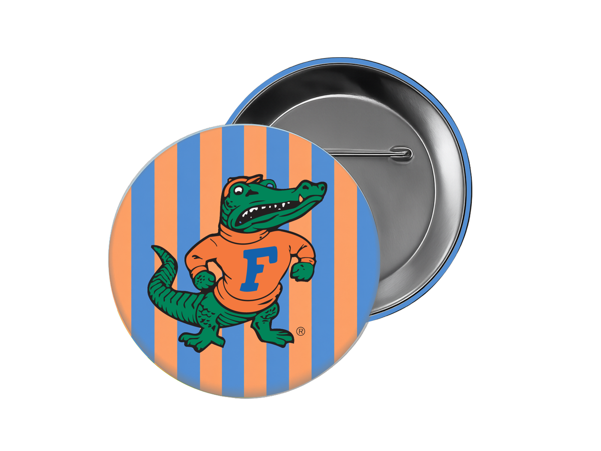 University of Florida - Pale Stripe Gator Button
