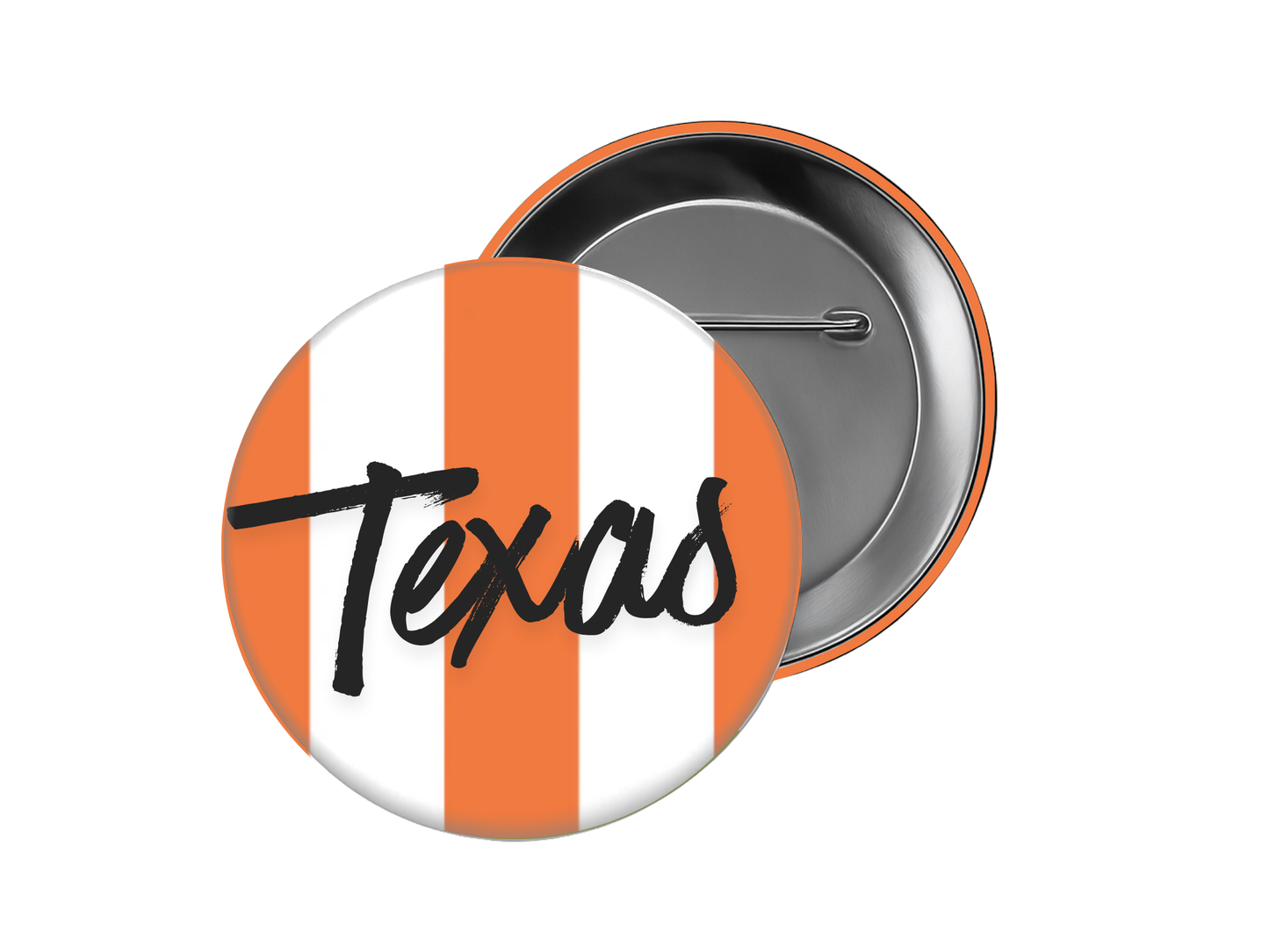 University of Texas - Orange Stripe Texas Button