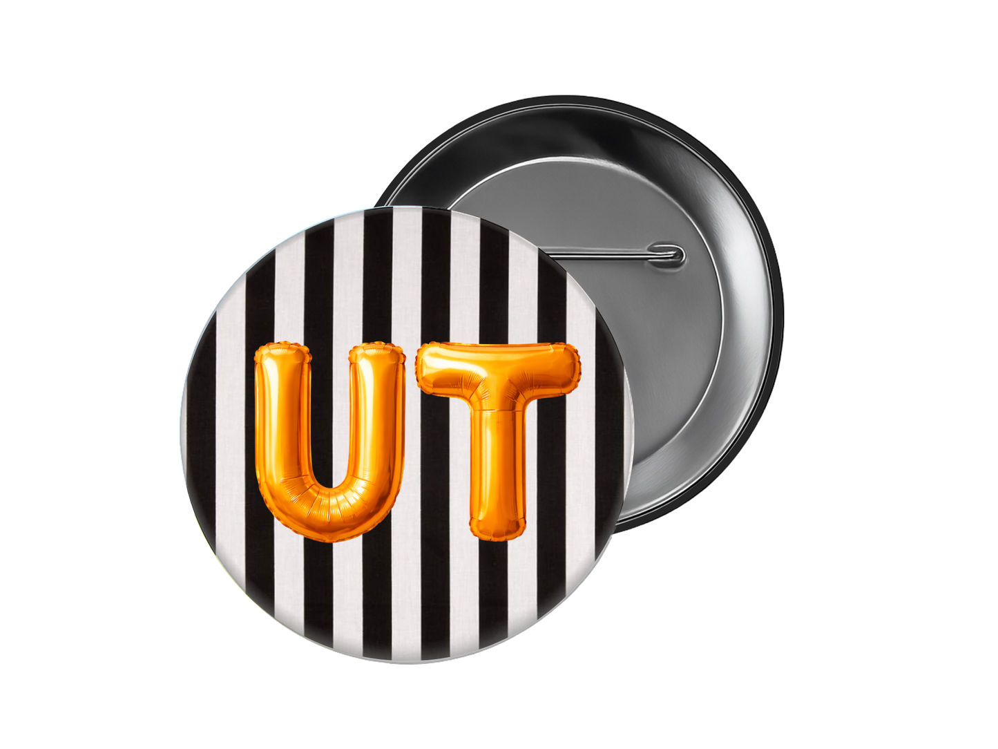 University of Texas - Black Stripe UT Balloon Button