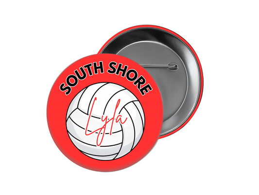 Volleyball Button - Customize with Team & Name